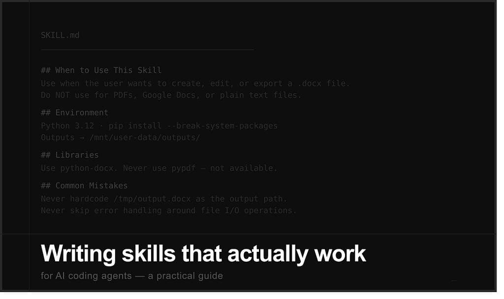 So You Want to Write a Skill for a Coding Agent?